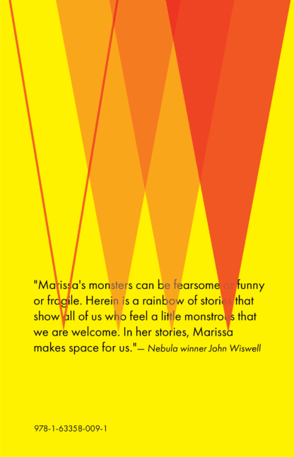 A yellow background with orange and red triangles on it, with a blurb rom John Wiswell at the bottom.